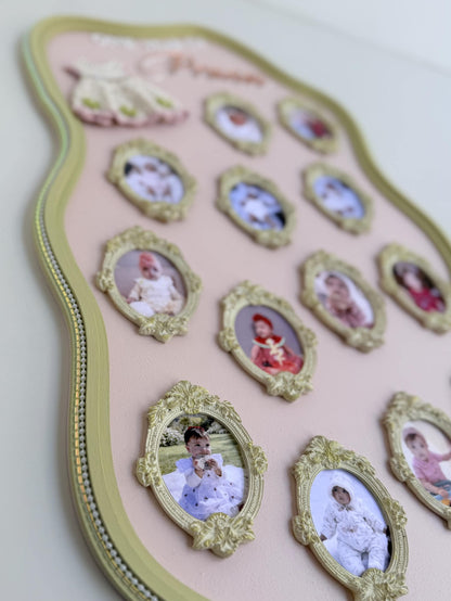 Personalized Baby First Year Photo Collage Frame | Milestone Keepsake, Nursery Decor