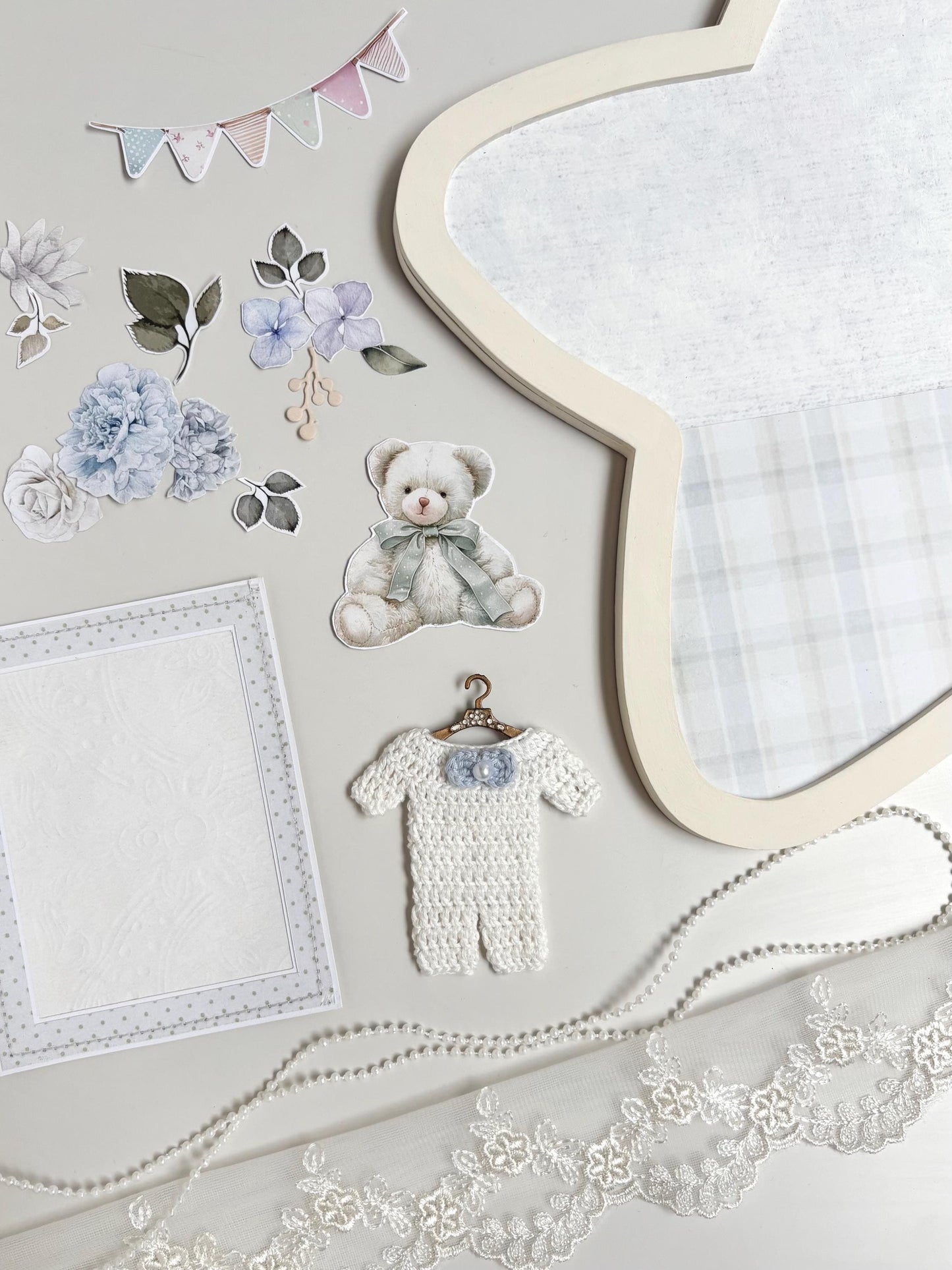 Personalized Star Baby Photo Keepsake Frame, Handmade Nursery Decor