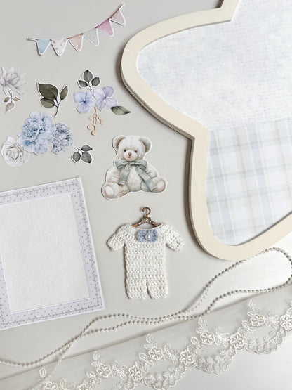 Personalized Star Baby Photo Keepsake Frame, Handmade Nursery Decor